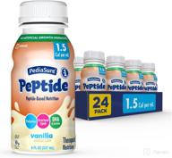 🍼 pediasure peptide 1.5 cal: complete nutrition for kids with gi conditions - 24 count bottle, 10g protein, prebiotics; ideal for oral or tube feeding - vanilla flavor logo
