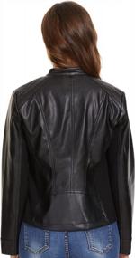 img 2 attached to Fahsyee Women'S Faux Leather Motorcycle Jacket - Chic And Slim-Fitted Outwear For Bikers