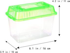 img 2 attached to 🐠 Convenient Travel Buddy: balacoo Portable Fish Tank - Handheld Plastic Fish Tank Transparent for On-the-Go Adventures, Ideal Small Aquarium for Turtles and Pet Fish (Random Color)