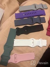 img 5 attached to Мягкий водонепроницаемый силиконовый спортивный ремешок, 8 шт., сменные браслеты для Fitbit Versa 2/Versa/Versa Lite/Versa SE от EverAct - совместимо с женщинами и мужчинами