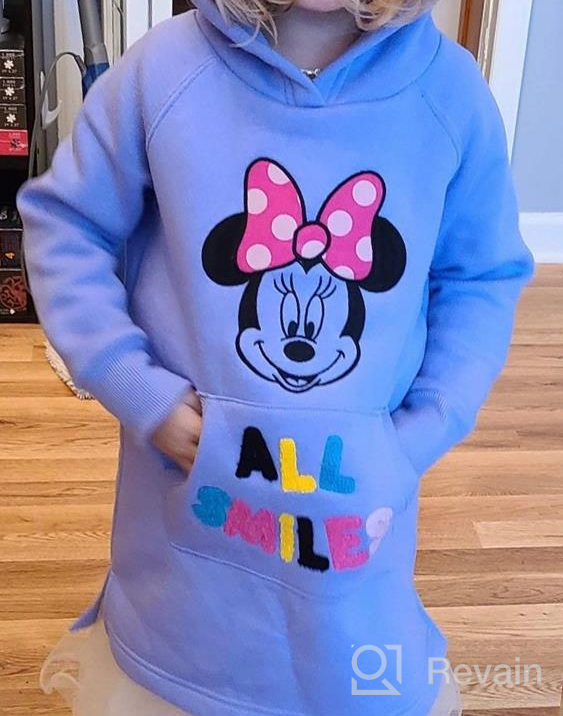img 1 attached to Girls' Disney Star Wars Marvel Frozen Princess Fleece Hooded Dresses - Spotted Zebra Collection review by Susan Klauder