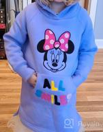 img 1 attached to Girls' Disney Star Wars Marvel Frozen Princess Fleece Hooded Dresses - Spotted Zebra Collection review by Susan Klauder