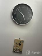 картинка 1 прикреплена к отзыву Silent Non-Ticking Wall Clock - Modern Round Decor Clock For Home, Office, School, Kitchen, Bedroom, Living Room - Battery Operated (13.5 Inch Gray) от Mike Wachtel