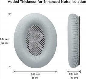 img 2 attached to Silver Replacement Ear-Pads Cushions For Bose QuietComfort-35 (QC-35) & QC-35 II Over-Ear Headphones