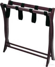 img 2 attached to Stylish Espresso Winsome Wood Scarlett Luggage Rack for Convenient Travel