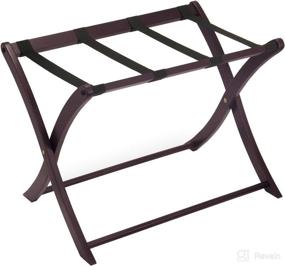 img 4 attached to Stylish Espresso Winsome Wood Scarlett Luggage Rack for Convenient Travel