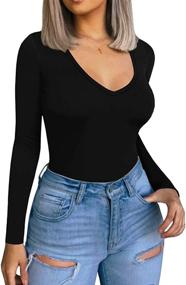 img 3 attached to MANGOPOP Womens Short Sleeve X Large Women's Clothing in Bodysuits