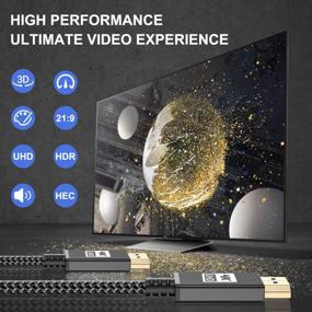 img 2 attached to Испытайте четкость 4K UHD с 15-футовым кабелем Sweguard HDMI для PS5, Xbox, Roku TV, HDTV и Blu-Ray