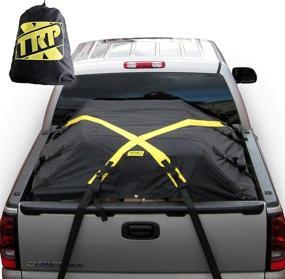 img 4 attached to The X-Cover by TRPx: Premium Bed Cover with Integrated Heavy Duty Black Tarp and Tie Down System - Ideal for Short Bed, Standard Bed Trucks and Utility Trailers up to 6'6
