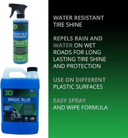 img 1 attached to 🔵 3D Magic Blue: Ultimate Tire Shine & Protection -- Repels Rain & Water, Water Resistant, Long Lasting, 1 Gallon