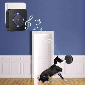 img 3 attached to EverNary Dog Door Bell Wireless Doggie Doorbells For Potty Training With Warterproof Touch Button Dog Bells Included Receiver And Transmitters (1 Receiver + 4 Transmitters)