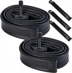 img 4 attached to 2 Pack 27.5" Bike Tire Tubes 27.5X1.75/2.125 AV32Mm Valve Compatible With Mountain Bikes