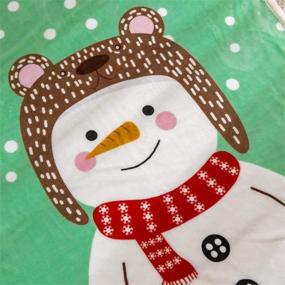 img 3 attached to Brandream 40X55In Baby Receiving Blanket Soft Fleece Throw For Newborn Infant Neutral Snowman Nursery Blanket