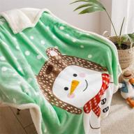 brandream 40x55in baby receiving blanket soft fleece throw for newborn infant neutral snowman nursery blanket logo