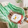 brandream 40x55in baby receiving blanket soft fleece throw for newborn infant neutral snowman nursery blanket logo