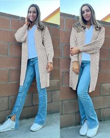 img 3 attached to Stay Fashionably Cozy With Koodred Women'S Warm Hooded Knit Cardigan Sweater