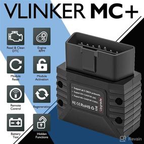 img 2 attached to 🔑 VLINKER MC+ Bluetooth OBD2 Scanner: iPhone, Android & Windows Compatibility | OBDII Diagnostic Scan Tool | Unlock Hidden Car Features | Highly Recommended by FORScan & BimmerCode