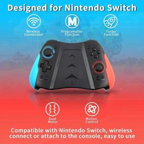 img 3 attached to Беспроводной контроллер GEEKLIN для коммутатора Nintendo, замена Joycon с макросами, турбо и двойной вибрацией, профессиональный контроллер для улучшенного игрового процесса