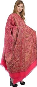 img 3 attached to Exotic India Reversible Jamawar Paisleys Women's Accessories - Scarves & Wraps