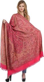 img 4 attached to Exotic India Reversible Jamawar Paisleys Women's Accessories - Scarves & Wraps