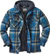 stay warm and stylish: men's hooded shirt jacket by legendary whitetails logo