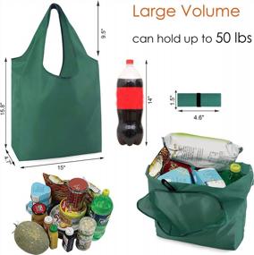 img 3 attached to 20 Pack BeeGreen Christmas Reusable Grocery Shopping Bags - Heavy Duty, Extra Large & Machine Washable!