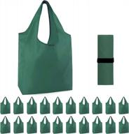 20 pack beegreen christmas reusable grocery shopping bags - heavy duty, extra large & machine washable! logo