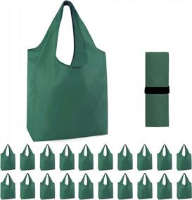img 4 attached to 20 Pack BeeGreen Christmas Reusable Grocery Shopping Bags - Heavy Duty, Extra Large & Machine Washable!