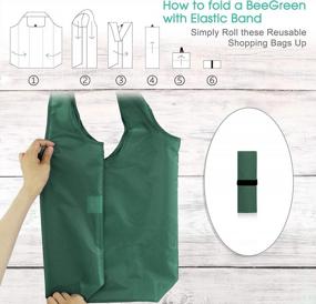 img 1 attached to 20 Pack BeeGreen Christmas Reusable Grocery Shopping Bags - Heavy Duty, Extra Large & Machine Washable!