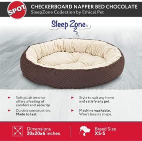 img 3 attached to Sleep Checkerboard Napper 20X20 Chocolate