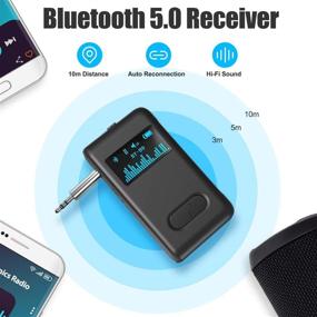 img 3 attached to 🎧 Fivtyily Bluetooth 5.0 Receiver with Display Screen: Enhanced Audio, Noise Cancellation, and 3D Surround Sound for Car and Home Stereo