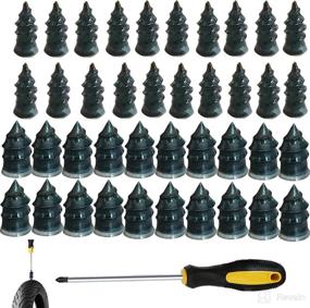 img 4 attached to 🔧 Fast and Efficient 40PCS Tire Repair Rubber Nail and Screws Set with Screwdriver - Self-Service Car Tire Rapid Repair