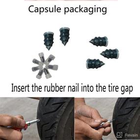 img 1 attached to 🔧 Fast and Efficient 40PCS Tire Repair Rubber Nail and Screws Set with Screwdriver - Self-Service Car Tire Rapid Repair