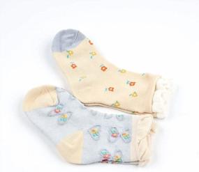 img 1 attached to Soft Cotton Ruffle Frilly Crew Socks Set For Toddler And Little Girls - 5 Pairs By HOOLCHEAN