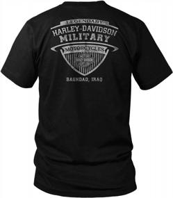 img 1 attached to 👻 Harley Davidson Military Graphic T Shirt for Men - Ghoulish Clothing
