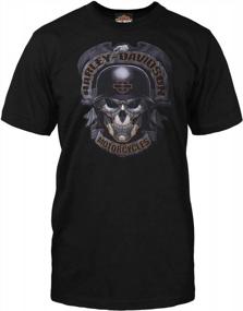 img 2 attached to 👻 Harley Davidson Military Graphic T Shirt for Men - Ghoulish Clothing