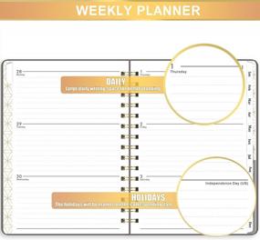 img 2 attached to 2023 Planner - 6.3’’ X 8.4’’ Weekly & Monthly Calendar, 12 Tabs, Twin-Wire Binding, Inner Pocket & Elastic Closure
