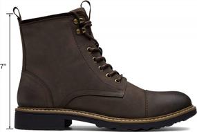 img 3 attached to Waterproof Chukka Motorcycle Boots For Men - Vostey Casual Footwear