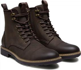 img 2 attached to Waterproof Chukka Motorcycle Boots For Men - Vostey Casual Footwear