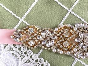 img 2 attached to ZIUMUDY Rhinestone Handmade Crystal Silver Blush Women's Accessories : Belts