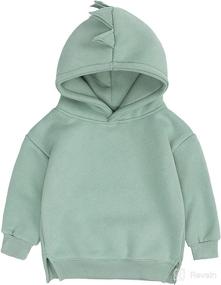 img 4 attached to Comfortable Unisex Baby Hooded Sweatshirt with Long Sleeves - A Cozy Sweat Top