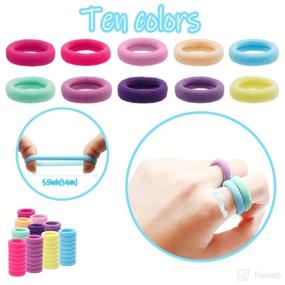 img 3 attached to Adorable 250PCS Baby Hair Ties: Cotton Toddler 🎀 Hair Ties for Girls and Kids in 10 Vibrant Colors