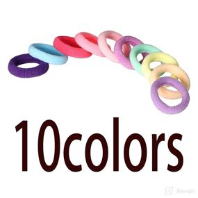 img 2 attached to Adorable 250PCS Baby Hair Ties: Cotton Toddler 🎀 Hair Ties for Girls and Kids in 10 Vibrant Colors