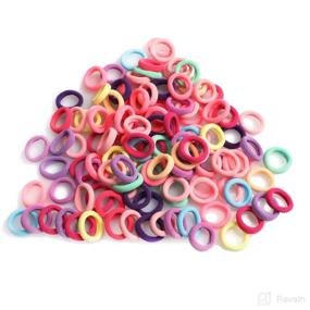 img 1 attached to Adorable 250PCS Baby Hair Ties: Cotton Toddler 🎀 Hair Ties for Girls and Kids in 10 Vibrant Colors