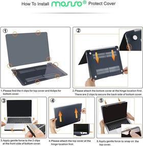 img 2 attached to MOSISO Compatible With MacBook Air 13 Inch Case 2022, 2021-2018 Release A2337 M1 A2179 A1932 Retina Display Touch ID, Plastic Hard Shell&Keyboard Cover&Screen Protector&Storage Bag, Black