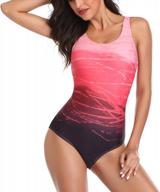 women's athletic training one-piece swimsuit for swimming and beachwear by jimilaka логотип
