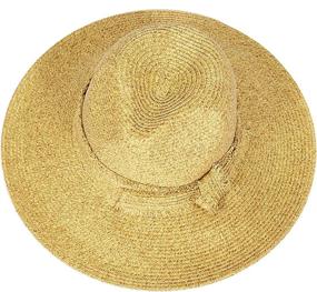 img 4 attached to Stylish And Practical: Women'S Large-Sized Beach Sun Hats With Wide Brim And Fedora Style In Paper Straw For Optimal Sun Protection During Summer
