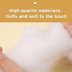img 1 attached to Premium Polyester Fiber Fill Stuffing For Small Dolls, Pillows, Comforters, DIY Pets Beds - 700G/24.6Oz Recyclable