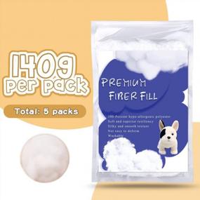 img 3 attached to Premium Polyester Fiber Fill Stuffing For Small Dolls, Pillows, Comforters, DIY Pets Beds - 700G/24.6Oz Recyclable