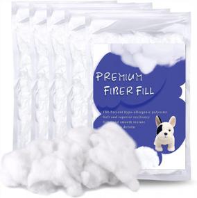 img 4 attached to Premium Polyester Fiber Fill Stuffing For Small Dolls, Pillows, Comforters, DIY Pets Beds - 700G/24.6Oz Recyclable